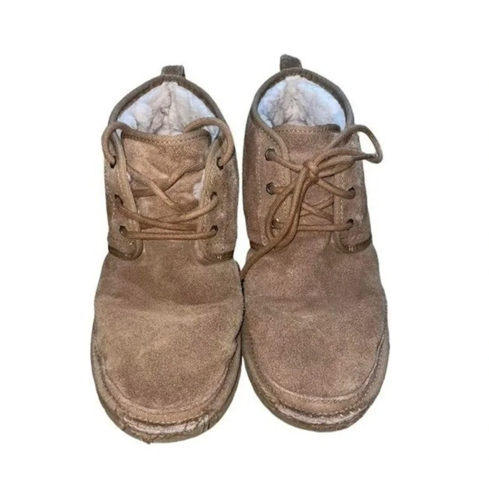 UGG Neumel 3236 Mens‎ Tan Suede Sheepskin Lined Chukka Boots Size 10